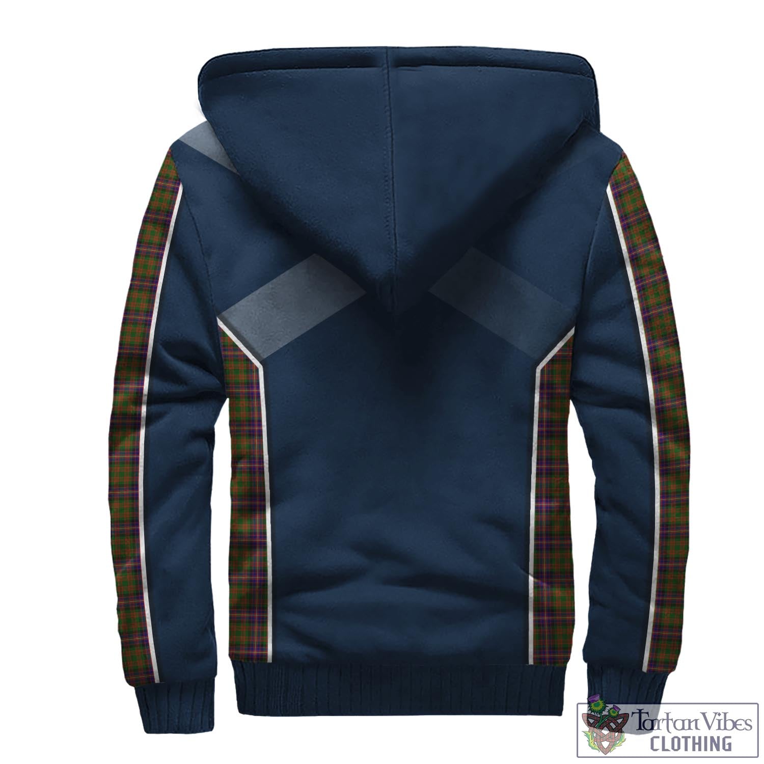 Tartan Vibes Clothing Cochrane Modern Tartan Sherpa Hoodie with Family Crest and Lion Rampant Vibes Sport Style