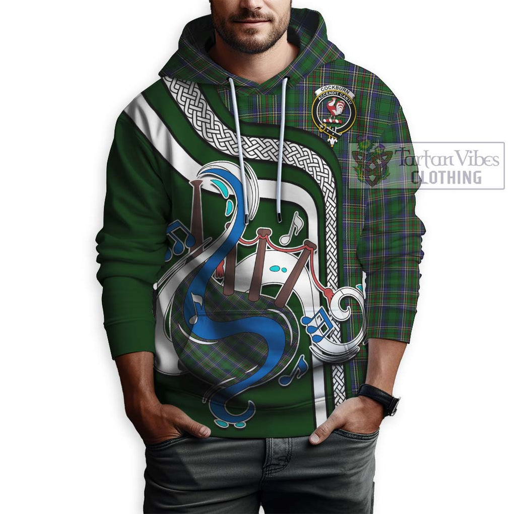 Cockburn Tartan Hoodie with Epic Bagpipe Style Zip Hoodie - Tartanvibesclothing Shop