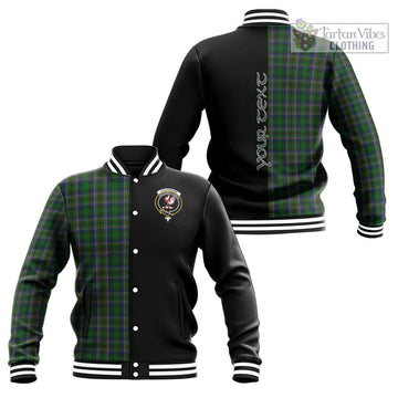 Cockburn Tartan Baseball Jacket with Family Crest and Half Of Me Style