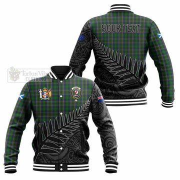 Cockburn Crest Tartan Baseball Jacket with New Zealand Silver Fern Half Style