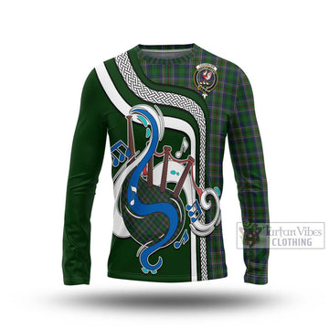 Cockburn Tartan Long Sleeve T-Shirt with Epic Bagpipe Style