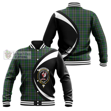 Cockburn Tartan Baseball Jacket with Family Crest Circle Style