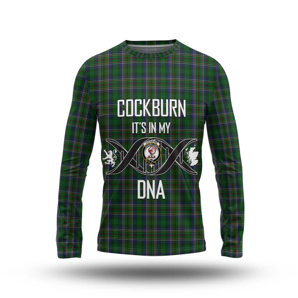 Cockburn Tartan Long Sleeve T-Shirt with Family Crest DNA In Me Style Unisex - Tartanvibesclothing Shop