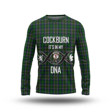 Cockburn Tartan Long Sleeve T-Shirt with Family Crest DNA In Me Style