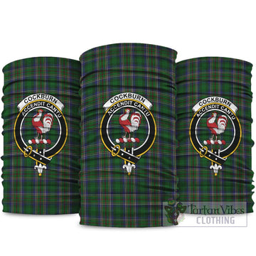 Cockburn Tartan Neck Gaiters, Tartan Bandanas, Tartan Head Band with Family Crest