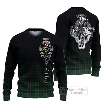 Cockburn Tartan Ugly Sweater Featuring Alba Gu Brath Family Crest Celtic Inspired