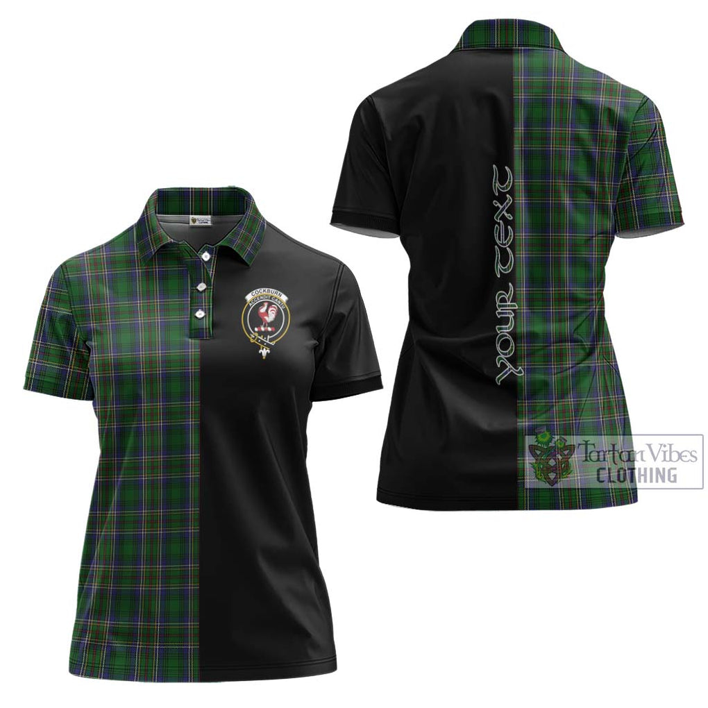 Cockburn Tartan Women's Polo Shirt with Family Crest and Half Of Me Style Women - Tartanvibesclothing Shop