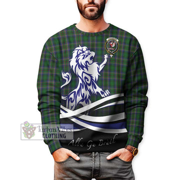 Cockburn Tartan Sweatshirt with Alba Gu Brath Regal Lion Emblem