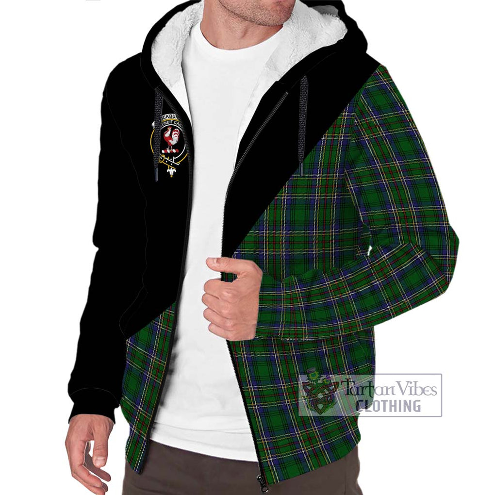 Cockburn Tartan Sherpa Hoodie with Family Crest and Military Logo Style Unisex S - Tartanvibesclothing Shop