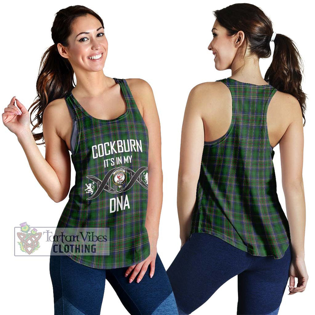 Cockburn Tartan Women's Racerback Tanks with Family Crest DNA In Me Style 4XL - Tartanvibesclothing Shop