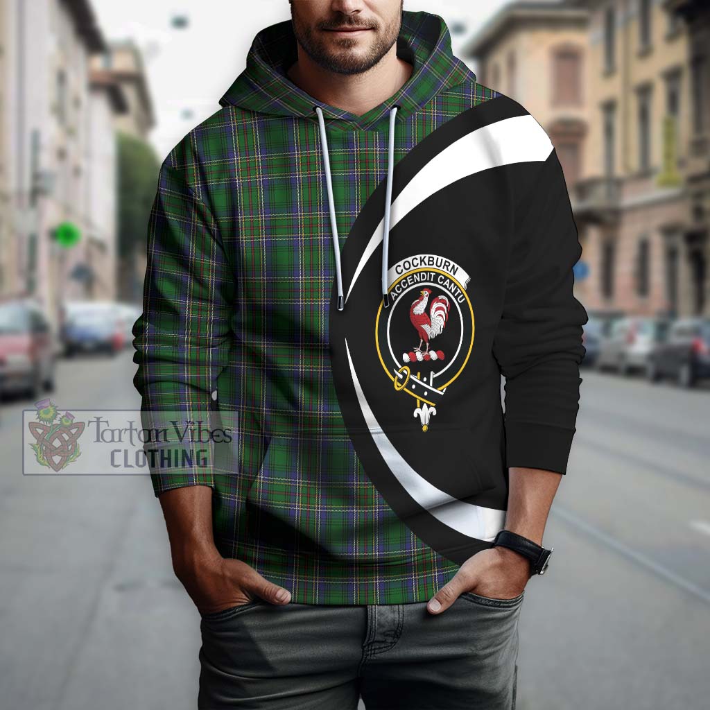 Tartan Vibes Clothing Cockburn Tartan Hoodie with Family Crest Circle Style