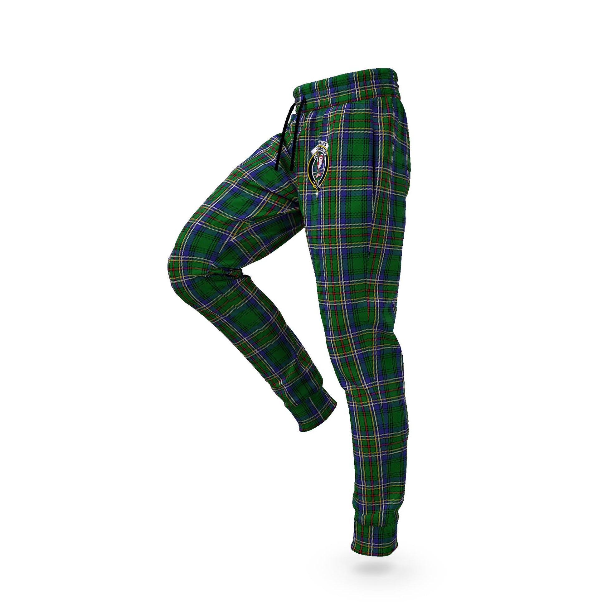 Cockburn Tartan Joggers Pants with Family Crest S - Tartan Vibes Clothing