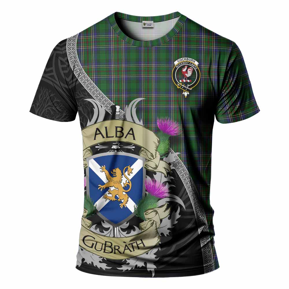 Cockburn Tartan Family Crest T-Shirt Lion Rampant Royal Thistle Shield Celtic Inspired Kid's Shirt - Tartan Vibes Clothing