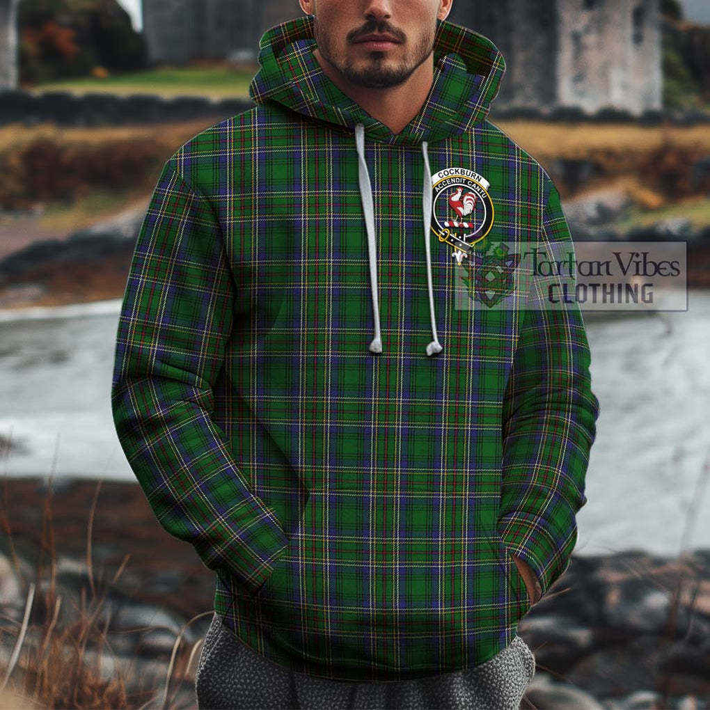 Cockburn Tartan Cotton Hoodie with Family Crest Pullover Hoodie XS - Tartan Vibes Clothing