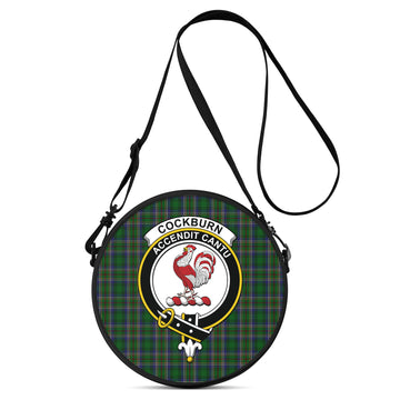 Cockburn Tartan Round Satchel Bags with Family Crest