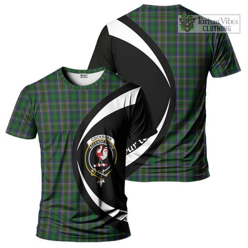 Cockburn Tartan T-Shirt with Family Crest Circle Style