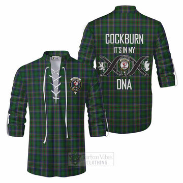 Cockburn Tartan Ghillie Kilt Shirt with Family Crest DNA In Me Style