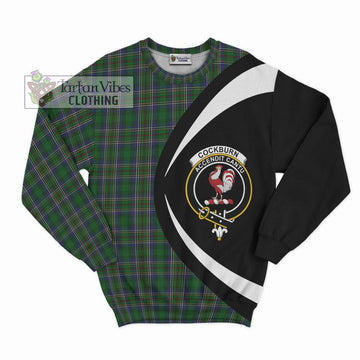 Cockburn Tartan Sweatshirt with Family Crest Circle Style