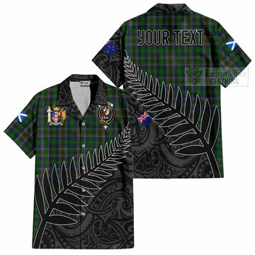 Cockburn Crest Tartan Short Sleeve Button Shirt with New Zealand Silver Fern Half Style