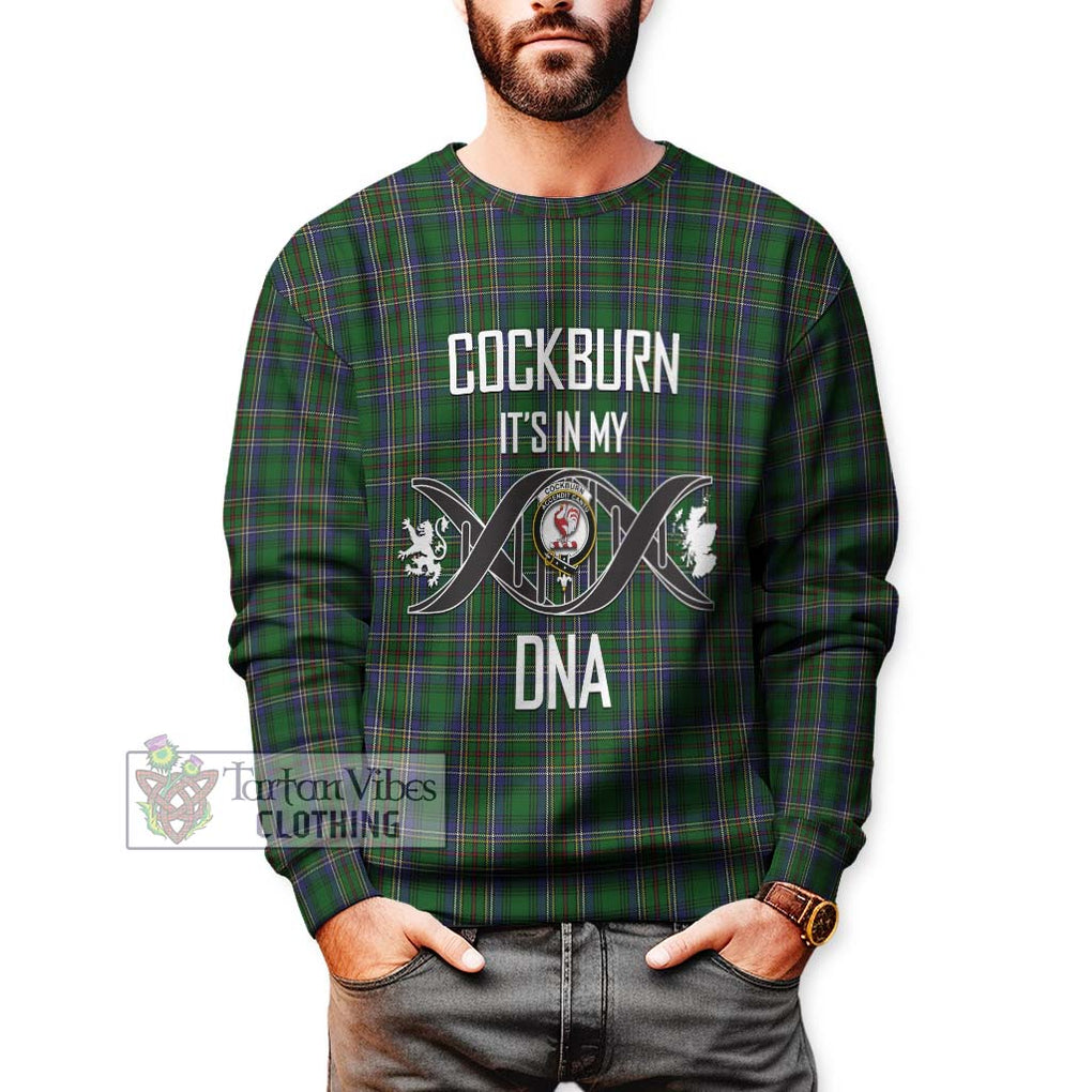 Cockburn Tartan Sweatshirt with Family Crest DNA In Me Style Unisex - Tartanvibesclothing Shop