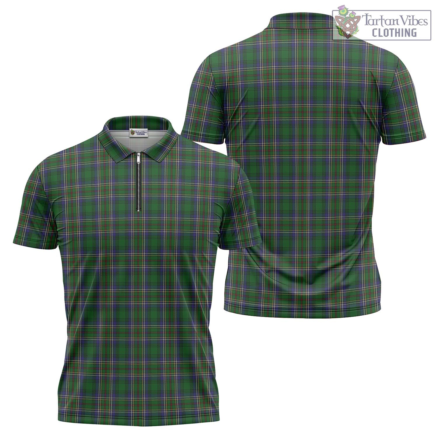 Tartan Vibes Clothing Cockburn Tartan Zipper Polo Shirt