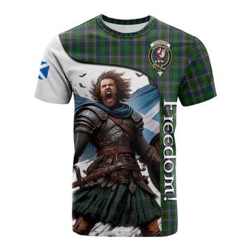 Cockburn Crest Tartan Cotton T-shirt Inspired by the Freedom of Scottish Warrior