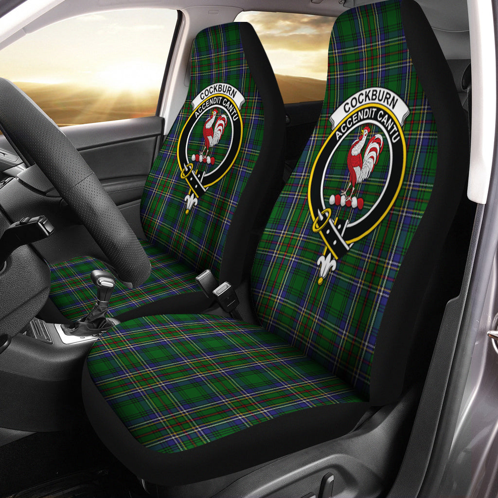 Cockburn Tartan Car Seat Cover with Family Crest One Size - Tartan Vibes Clothing