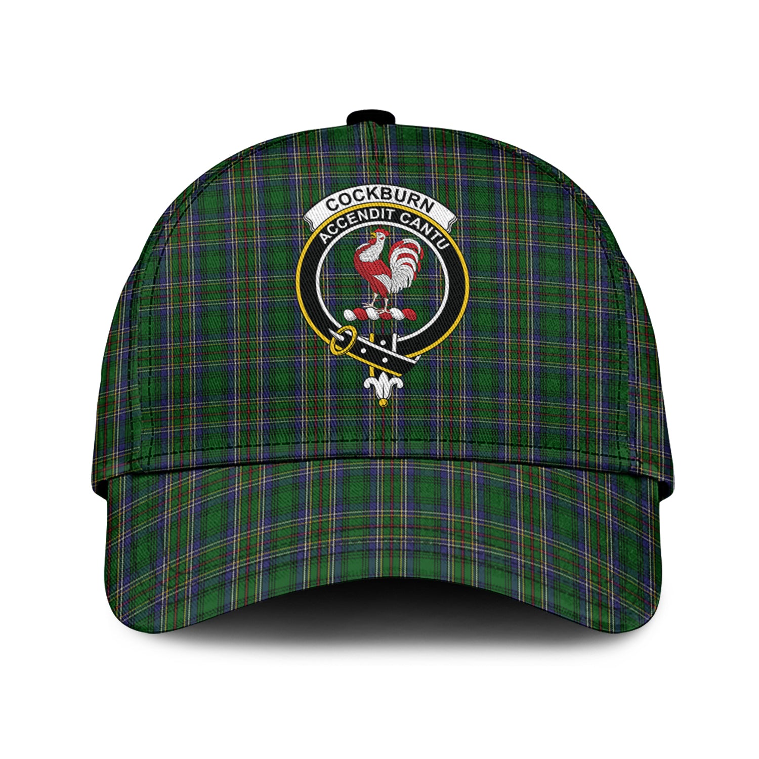 Cockburn Tartan Classic Cap with Family Crest Classic Cap Universal Fit - Tartan Vibes Clothing