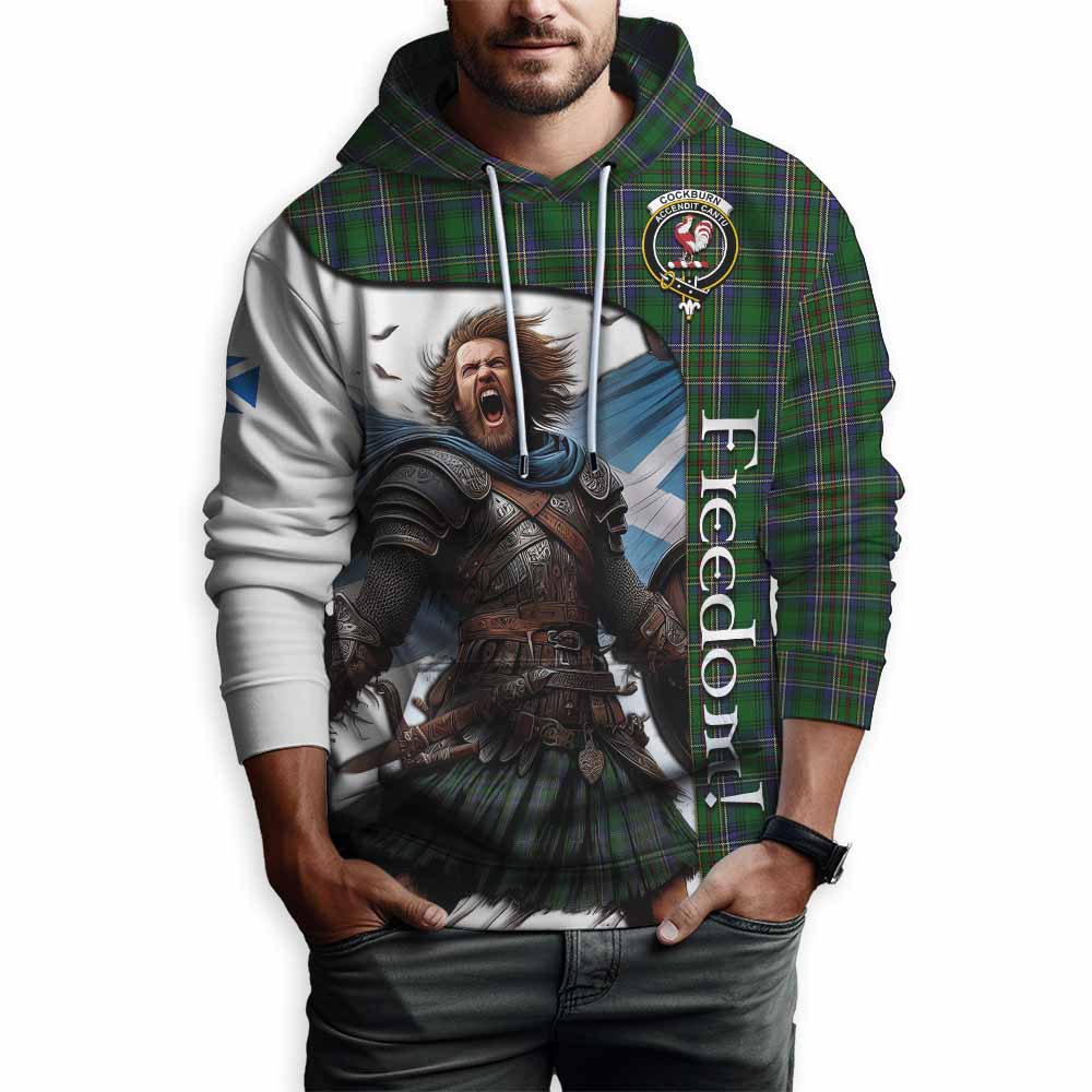 Tartan Vibes Clothing Cockburn Crest Tartan Hoodie Inspired by the Freedom of Scottish Warrior