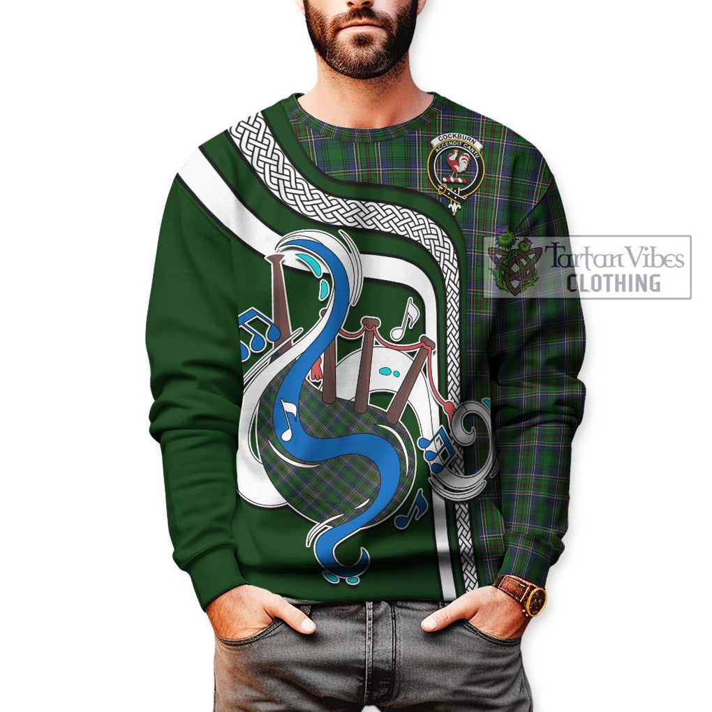 Cockburn Tartan Sweatshirt with Epic Bagpipe Style Unisex - Tartanvibesclothing Shop