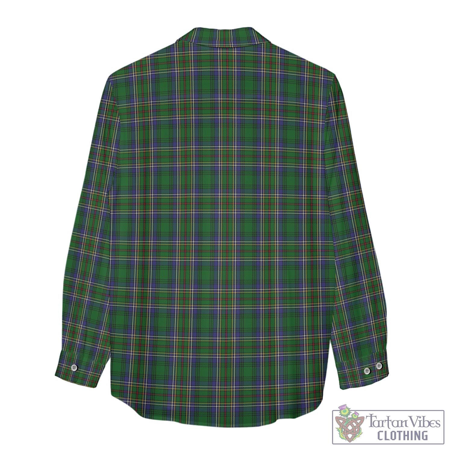 Tartan Vibes Clothing Cockburn Tartan Womens Casual Shirt with Family Crest