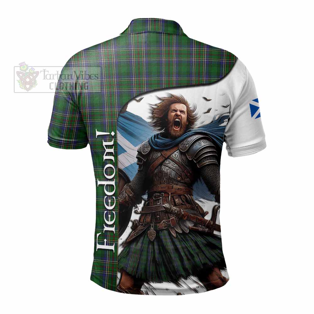 Tartan Vibes Clothing Cockburn Crest Tartan Polo Shirt Inspired by the Freedom of Scottish Warrior