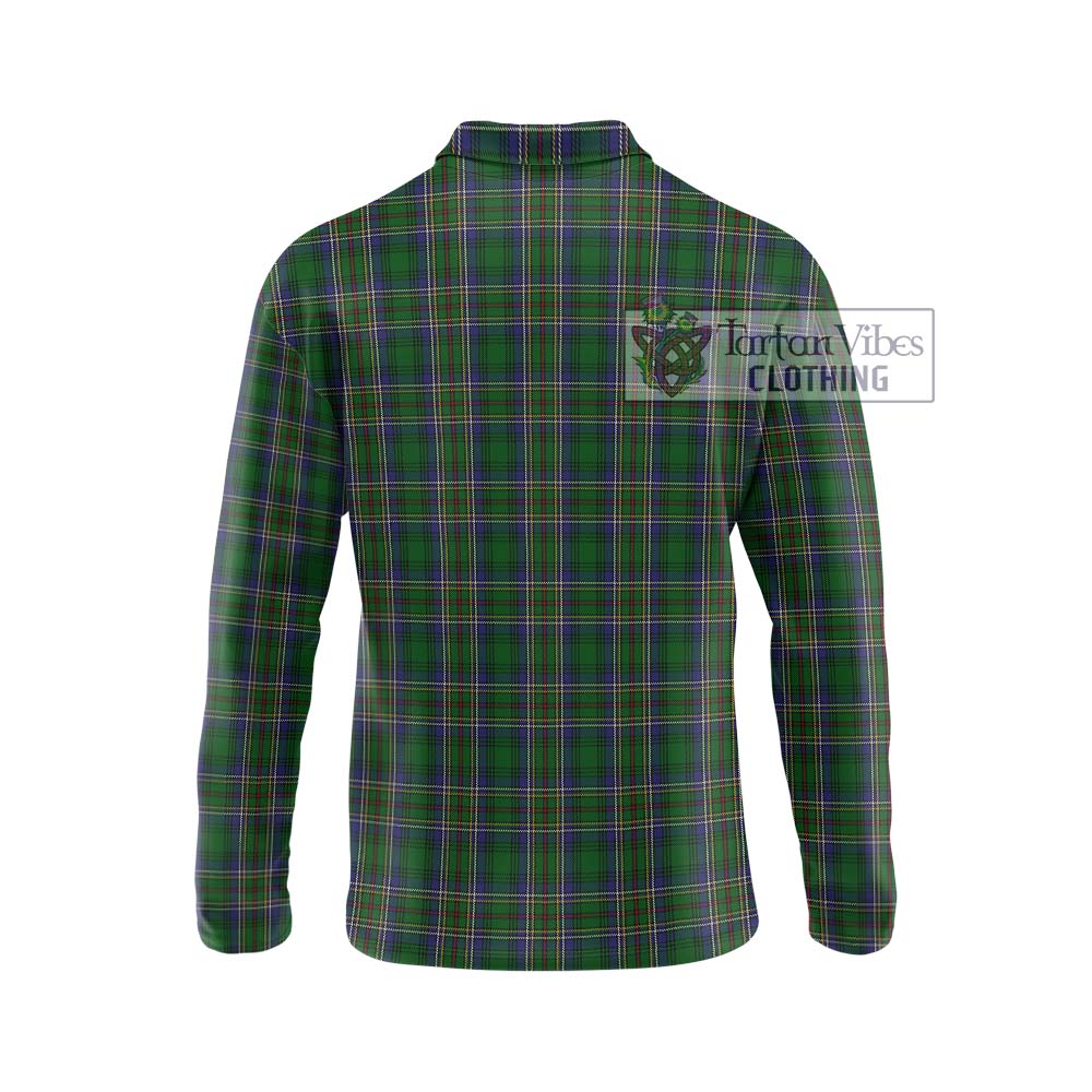 Cockburn Tartan Long Sleeve Polo Shirt with Family Crest DNA In Me Style - Tartanvibesclothing Shop