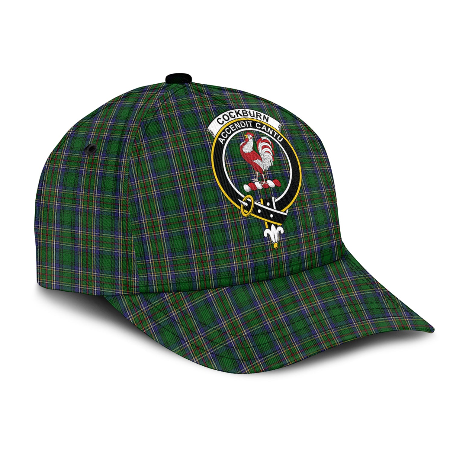 Cockburn Tartan Classic Cap with Family Crest - Tartan Vibes Clothing