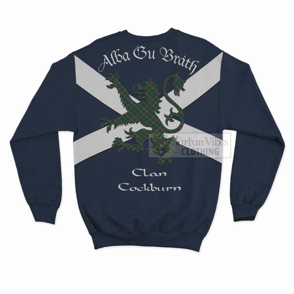 Tartan Vibes Clothing Cockburn Tartan Lion Rampant Sweatshirt – Proudly Display Your Heritage with Alba Gu Brath and Clan Name