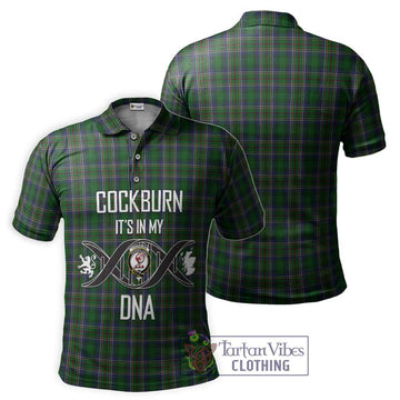 Cockburn Tartan Polo Shirt with Family Crest DNA In Me Style