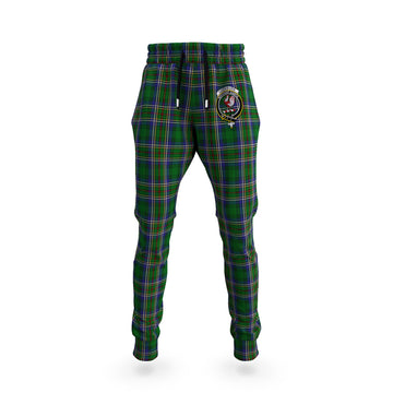 Cockburn Tartan Joggers Pants with Family Crest