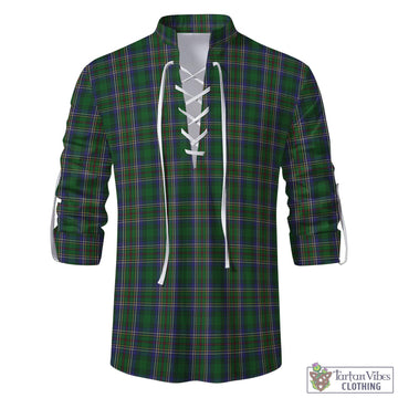 Cockburn Tartan Men's Scottish Traditional Jacobite Ghillie Kilt Shirt