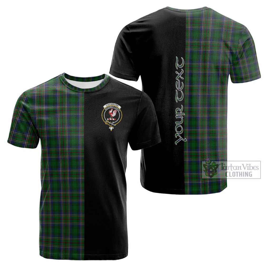 Tartan Vibes Clothing Cockburn Tartan Cotton T-shirt with Family Crest and Half Of Me Style