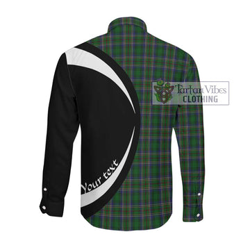 Cockburn Tartan Long Sleeve Button Up with Family Crest Circle Style