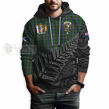 Cockburn Crest Tartan Hoodie with New Zealand Silver Fern Half Style