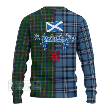 Cockburn Tartan Knitted Sweater Happy St. Andrew's Day Half Tartan Style