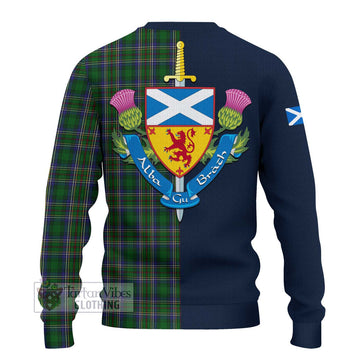 Cockburn Tartan Ugly Sweater with Scottish Lion Royal Arm Half Style