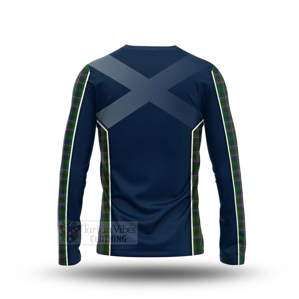 Tartan Vibes Clothing Cockburn Tartan Long Sleeve T-Shirt with Family Crest and Scottish Thistle Vibes Sport Style