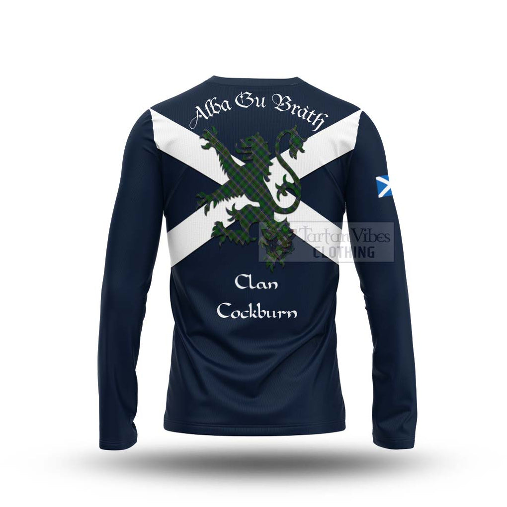 Tartan Vibes Clothing Cockburn Tartan Lion Rampant Long Sleeve T-Shirt – Proudly Display Your Heritage with Alba Gu Brath and Clan Name