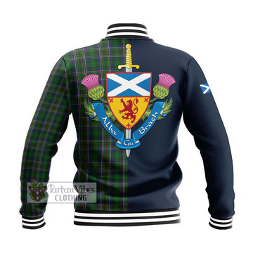 Cockburn Tartan Baseball Jacket Alba with Scottish Lion Royal Arm Half Style