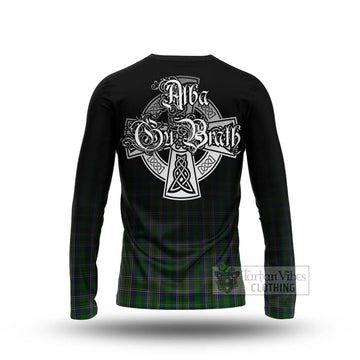 Cockburn Tartan Long Sleeve T-Shirt Featuring Alba Gu Brath Family Crest Celtic Inspired