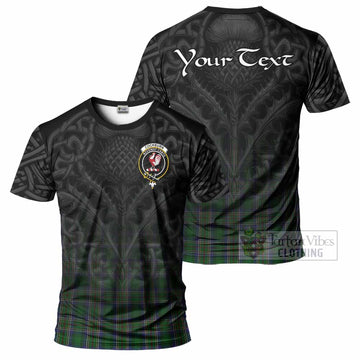 Cockburn Tartan T-Shirt with Family Crest Celtic Thistle Vibes