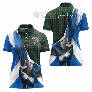 Cockburn Tartan Women's Polo Shirt with Family Crest Scotland Patriotic Style