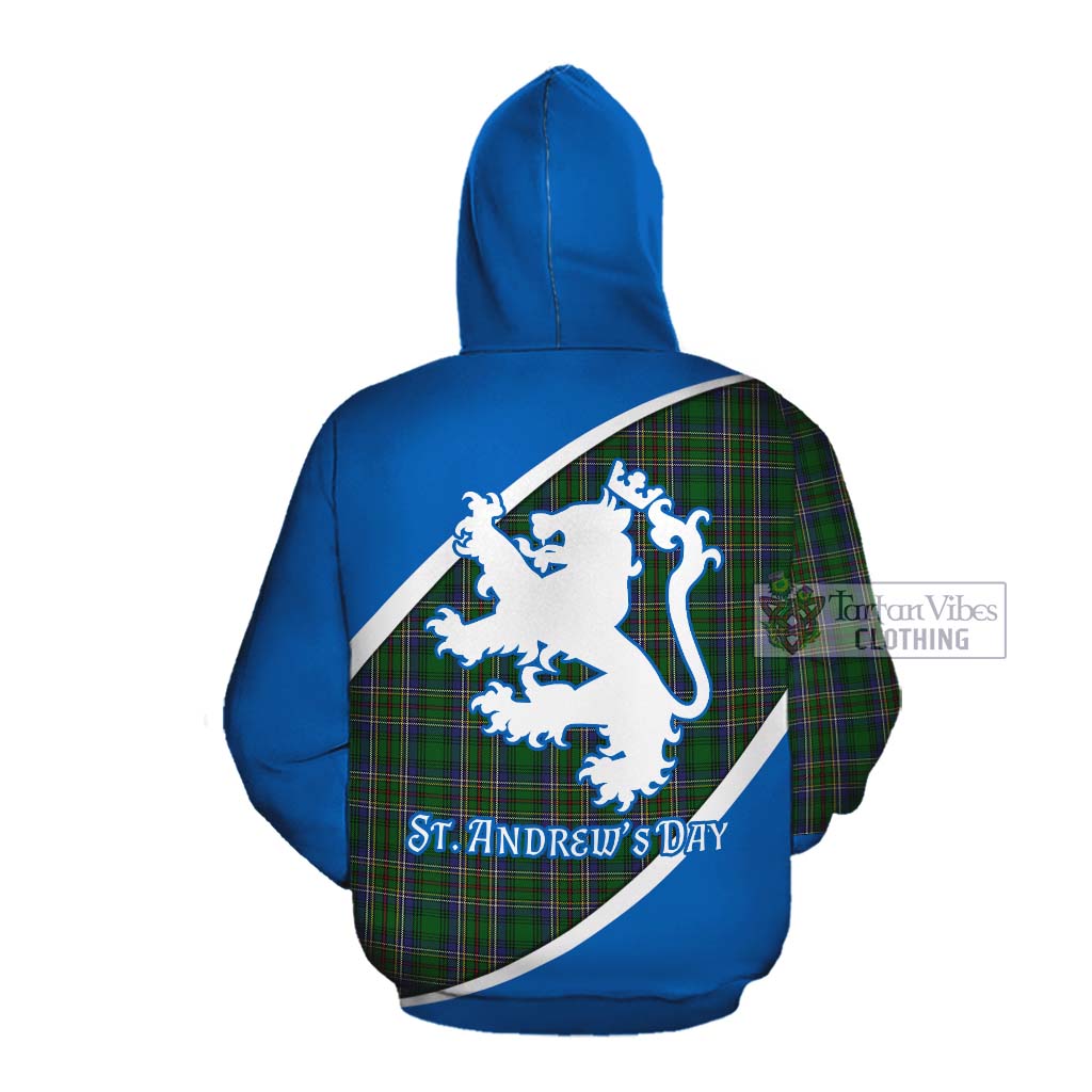 Tartan Vibes Clothing Cockburn Family Crest Tartan Cotton Hoodie Celebrate Saint Andrew's Day in Style